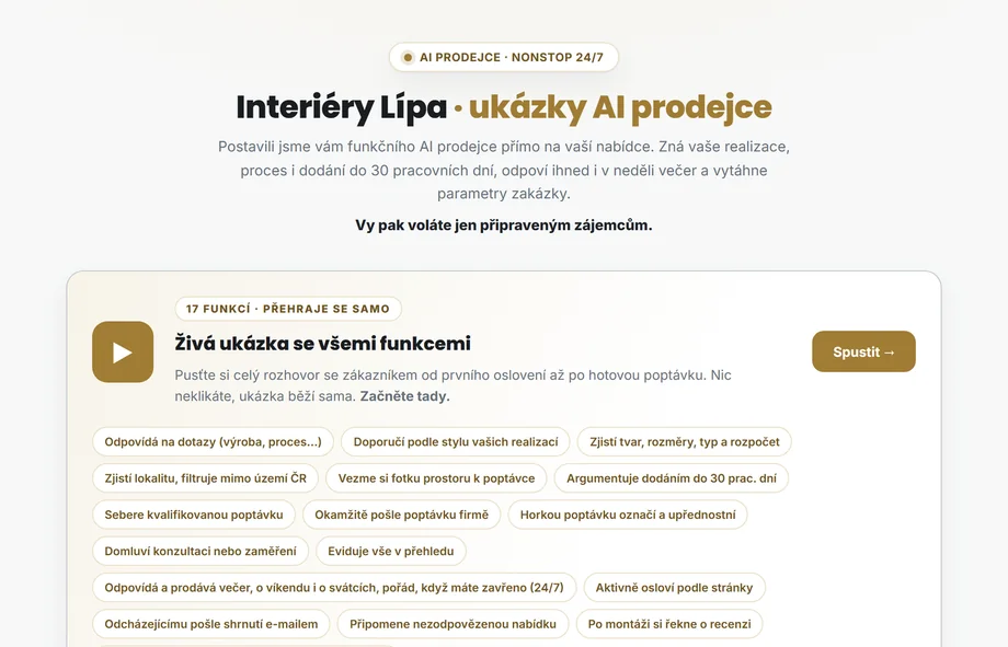 Ukázka pro nábytek na míru